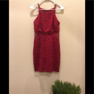 Juniors red dress or homecoming dress Sz 5